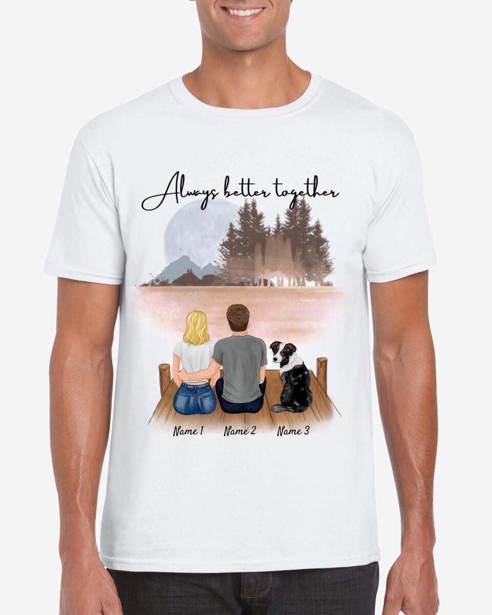 Par med husdjur - Personaliserad T-Shirt (100 % Bomull, Unisex)