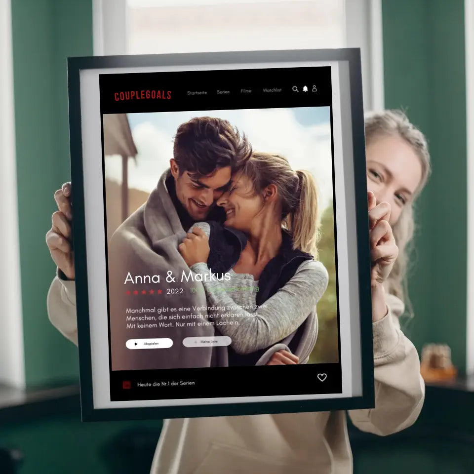 Poster med omslag till Couplegoals-serien - personlig Netflix-filmaffisch (fotoposter)