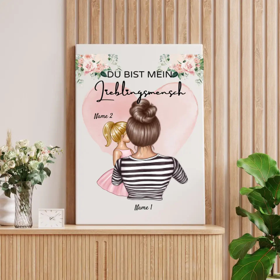 Mamma, min favoritperson - Personlig duk (mamma med 1-4 barn)
