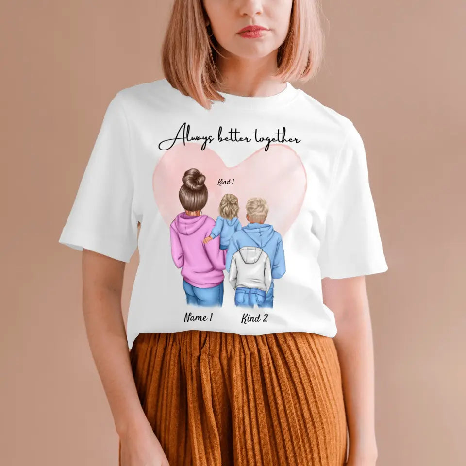 Bästa mamman - personlig t-shirt för mammor och barn/ungdomar (100% bomull, unisex)