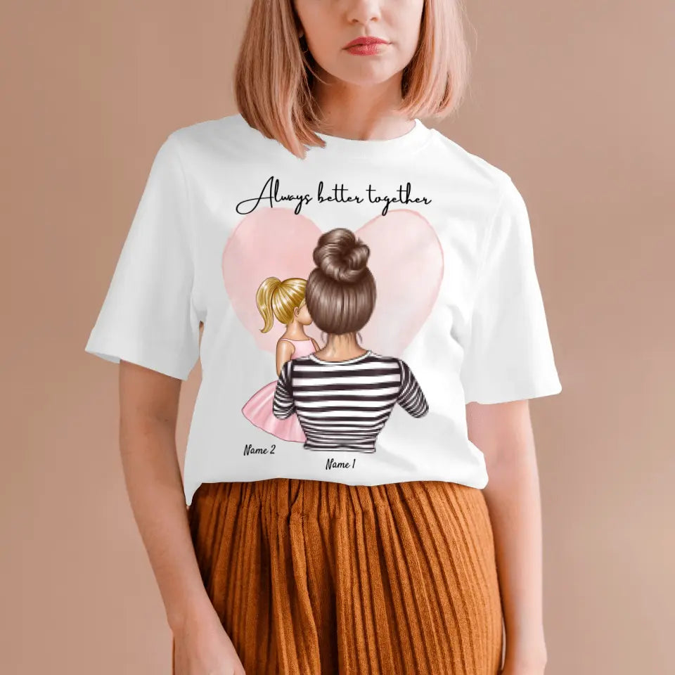 Bästa mamma - Personaliserad T-Shirt (100 % Bomull, Unisex)