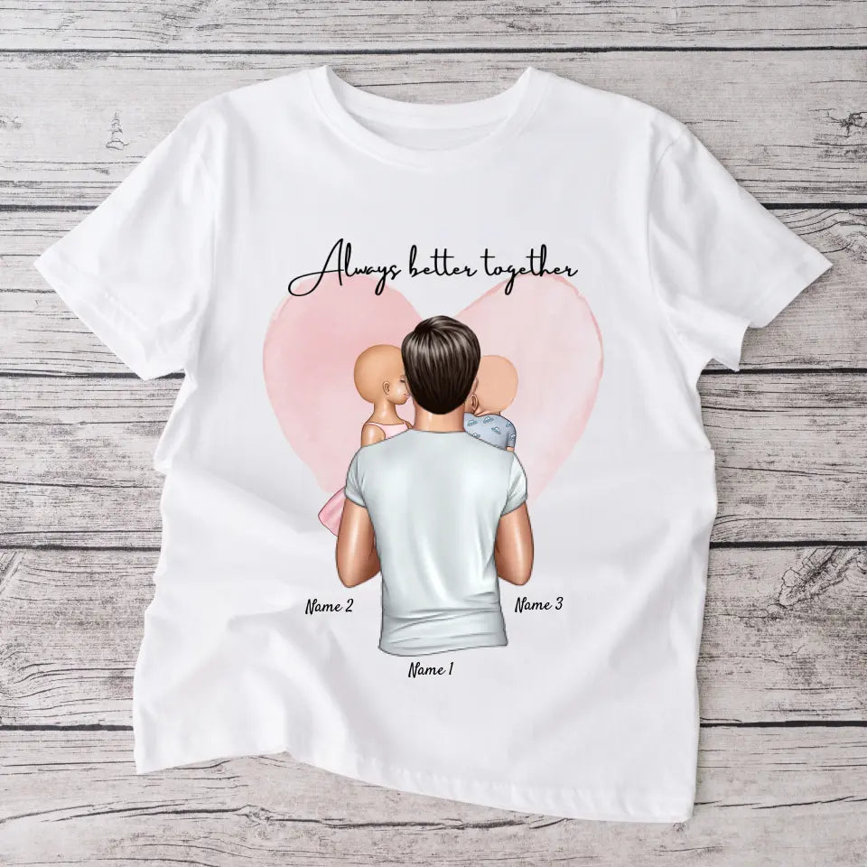 Bästa pappa - Personaliserad T-Shirt (100 % Bomull, Unisex)