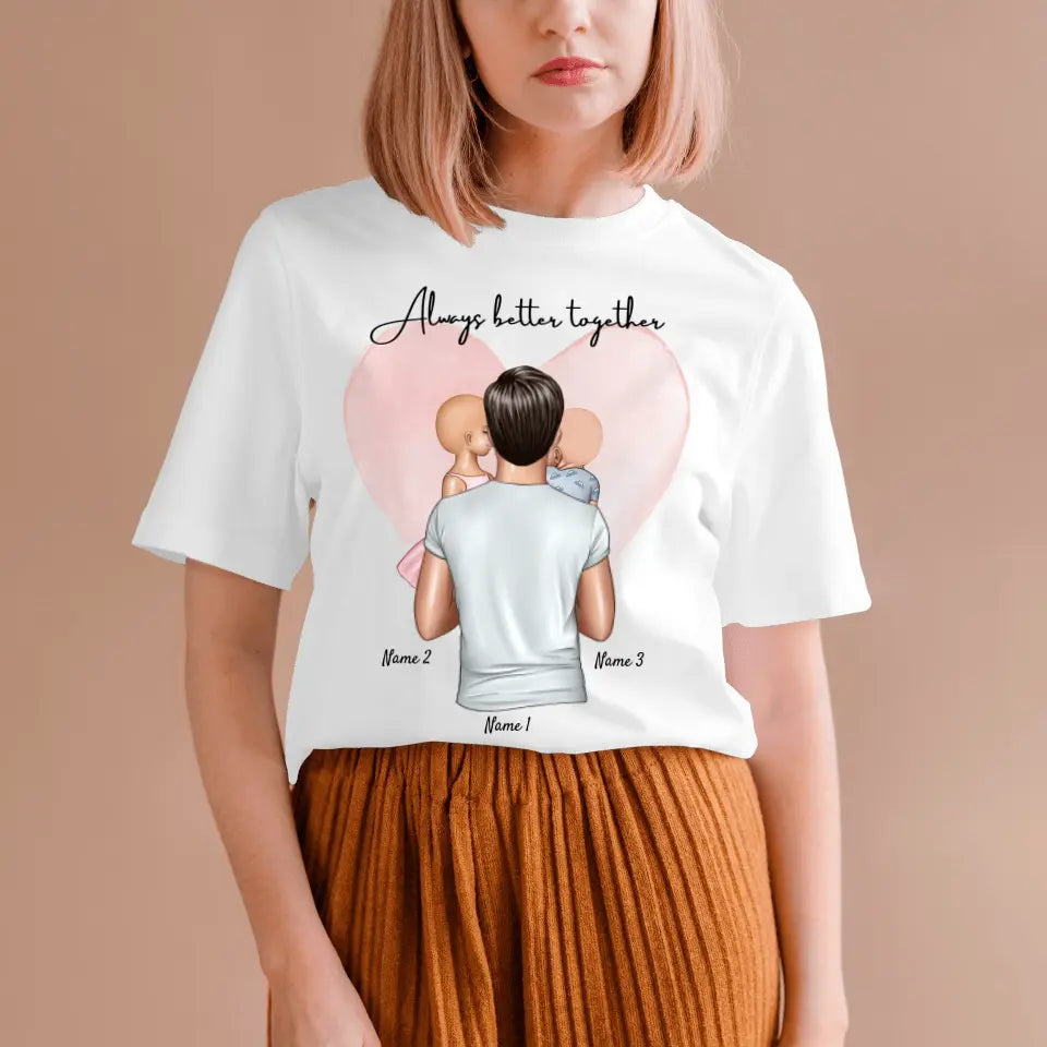 Bästa pappa - Personaliserad T-Shirt (100 % Bomull, Unisex)