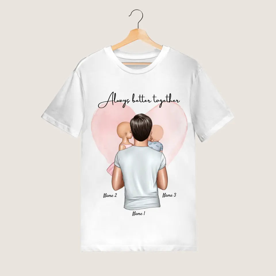 Bästa pappa - Personaliserad T-Shirt (100 % Bomull, Unisex)