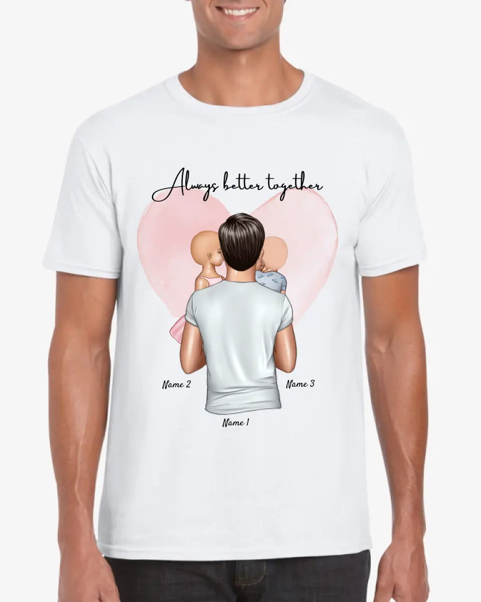 Bästa pappa - Personaliserad T-Shirt (100 % Bomull, Unisex)