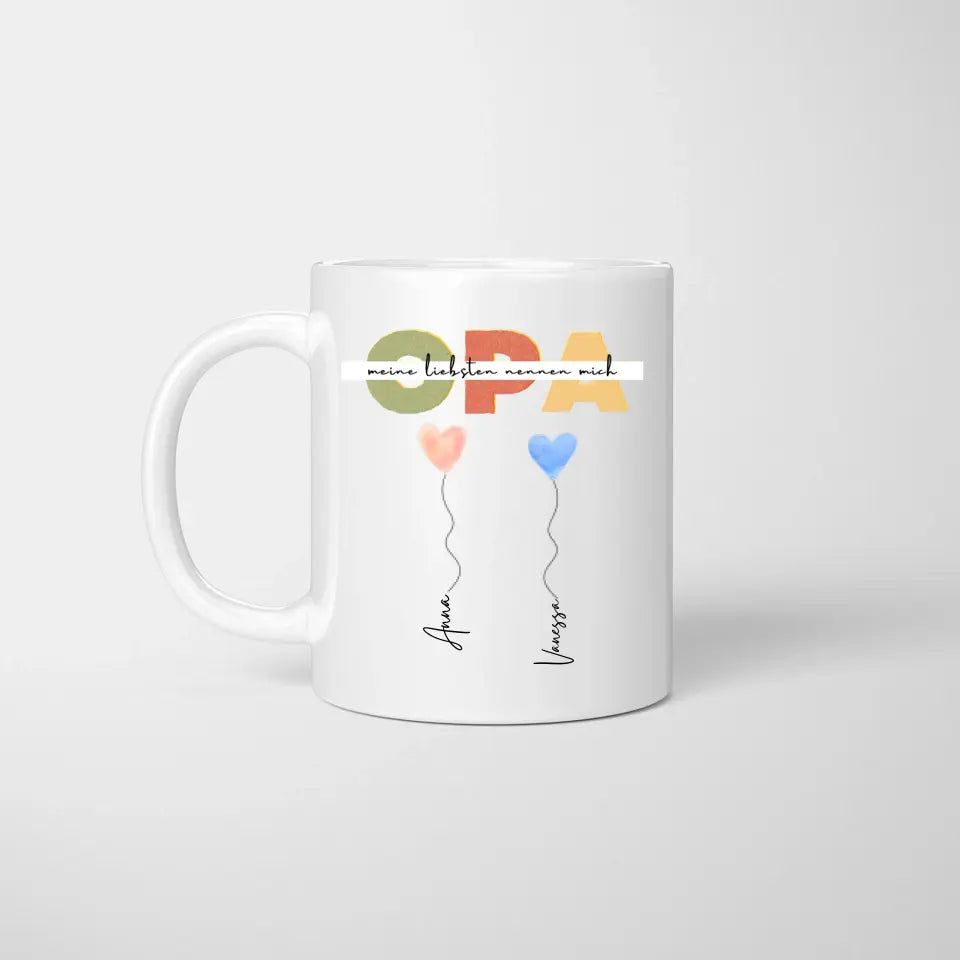 Meine liebsten nennen mich OPA - Personalisierte Tasse Großvater mit Enkeln