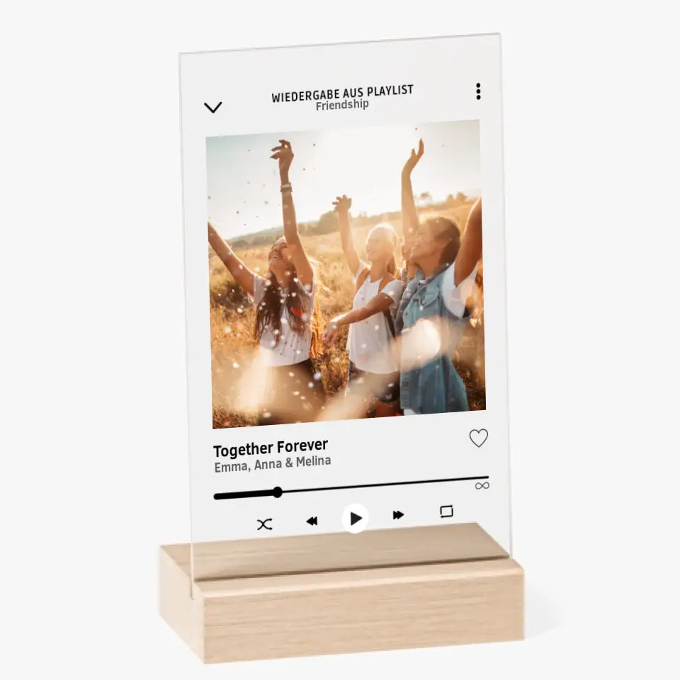 Personligt albumomslag för flickvänner - akrylglasbild med ditt eget foto