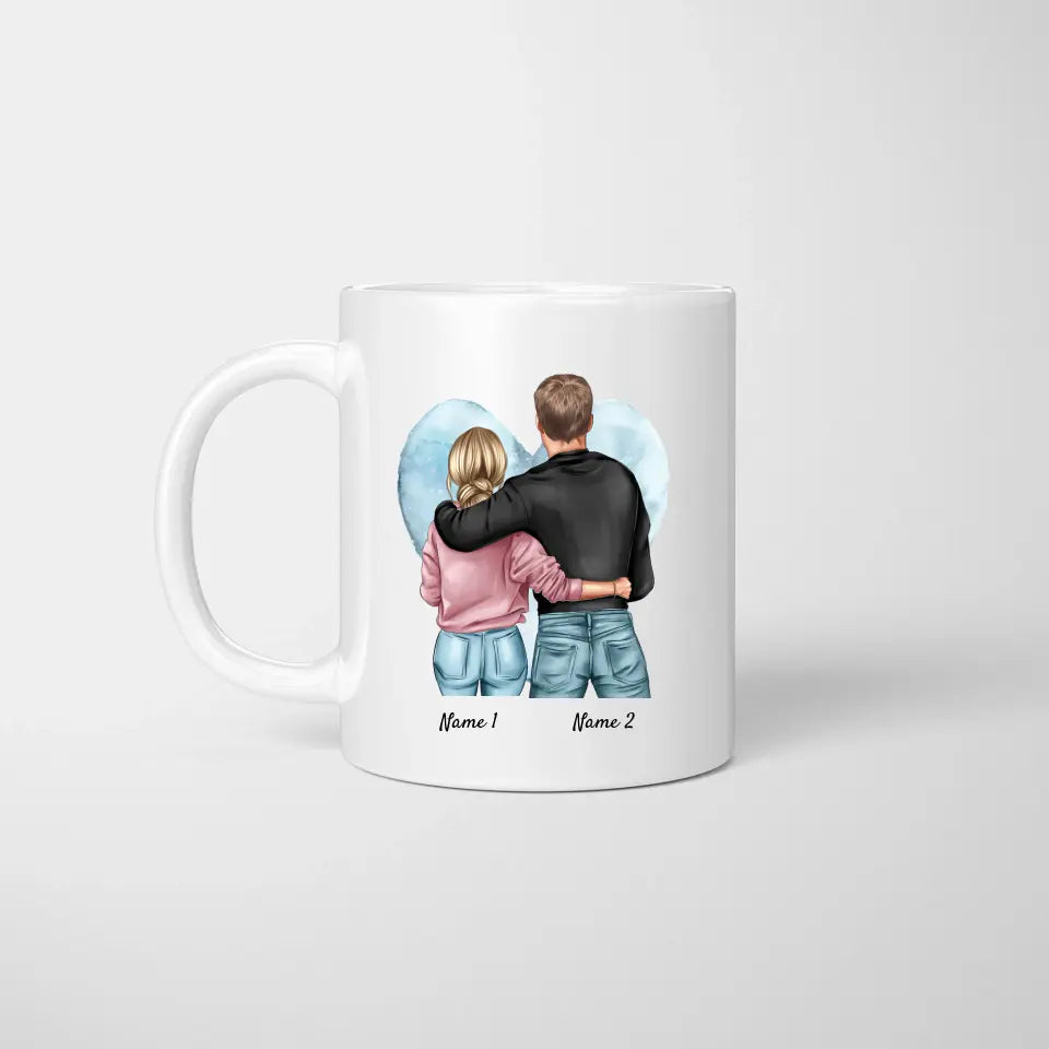 Personalisierte Pärchen-Weihnachtstasse