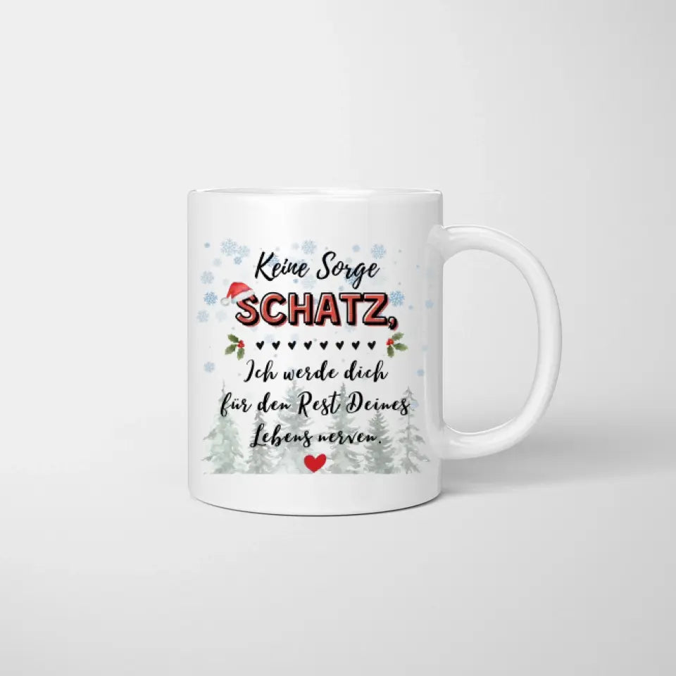 Personalisierte Pärchen-Weihnachtstasse