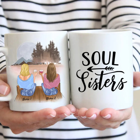 Bästa Flickvänner med Dryck - Personaliserad Kopp (2-4 personer)