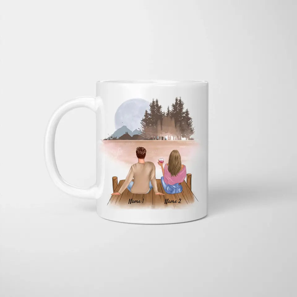 Meilleurs collègues, homme & femme - Mug personnalisé (2-3 personnes)