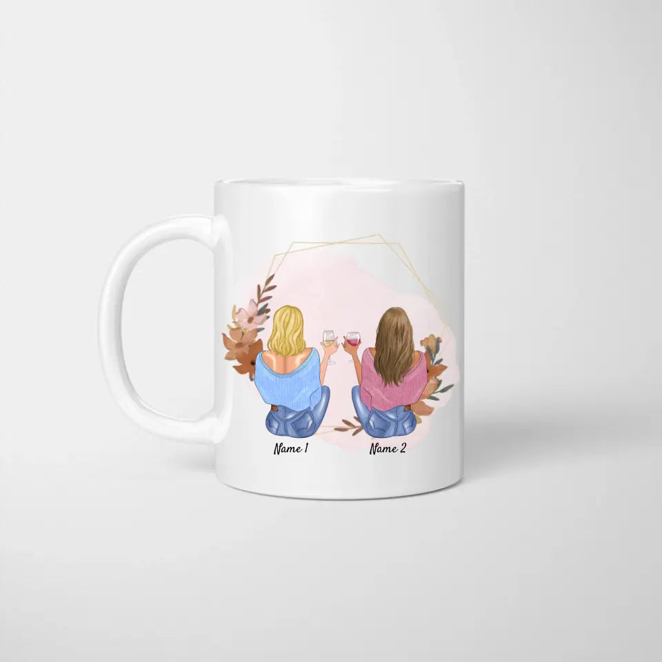 Collègue prèfèrè, Meilleures collègues avec boisson - Mug personnalisé (2-4 personer)