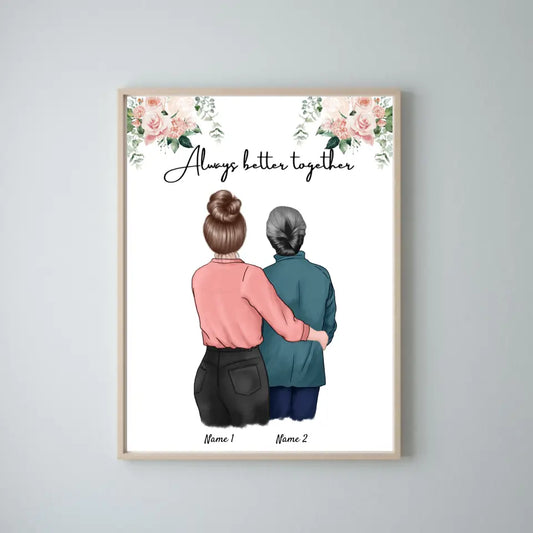 Mamma & Dotter - Personaliserad Poster