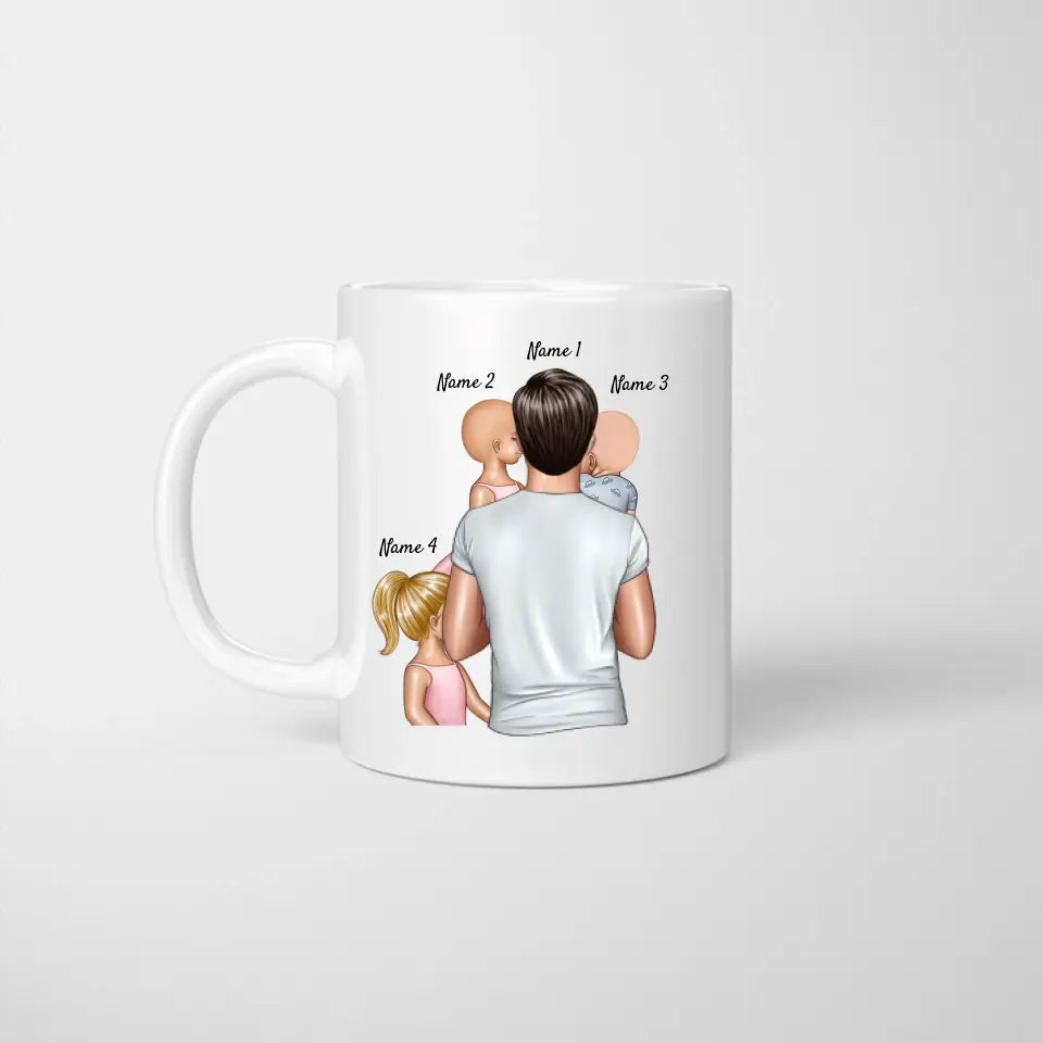 Cool Gamer PAPA - Personlig mugg för pappor (med 1-4 barn)