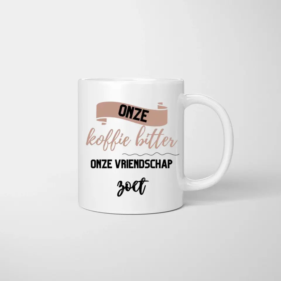 Beste vrienden met drank Gepersonaliseerde mok (2-4 personer)