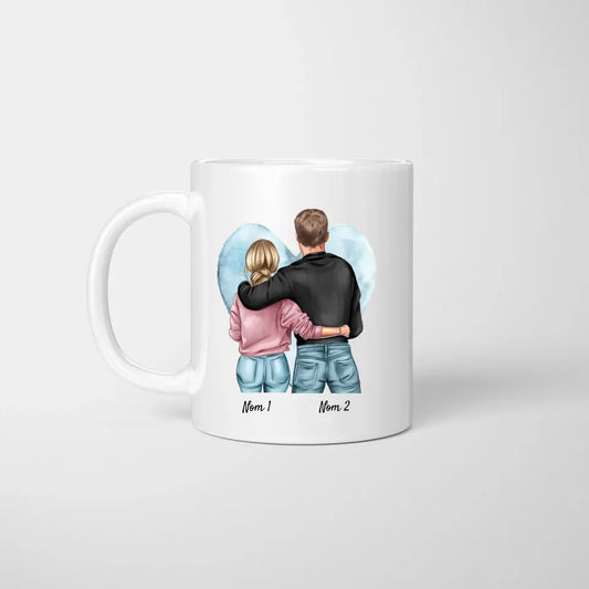 Je T'aime plus que tout mon amour - Mug personnalisé pour couple (homme & femme)