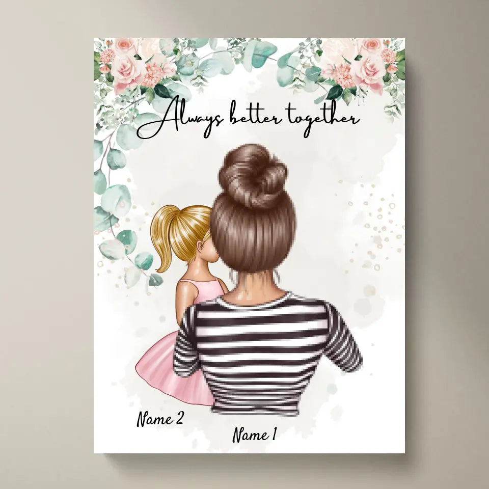 Bästa mamma - Personaliserad Digital bild (Kvinna med 1-4 barn)