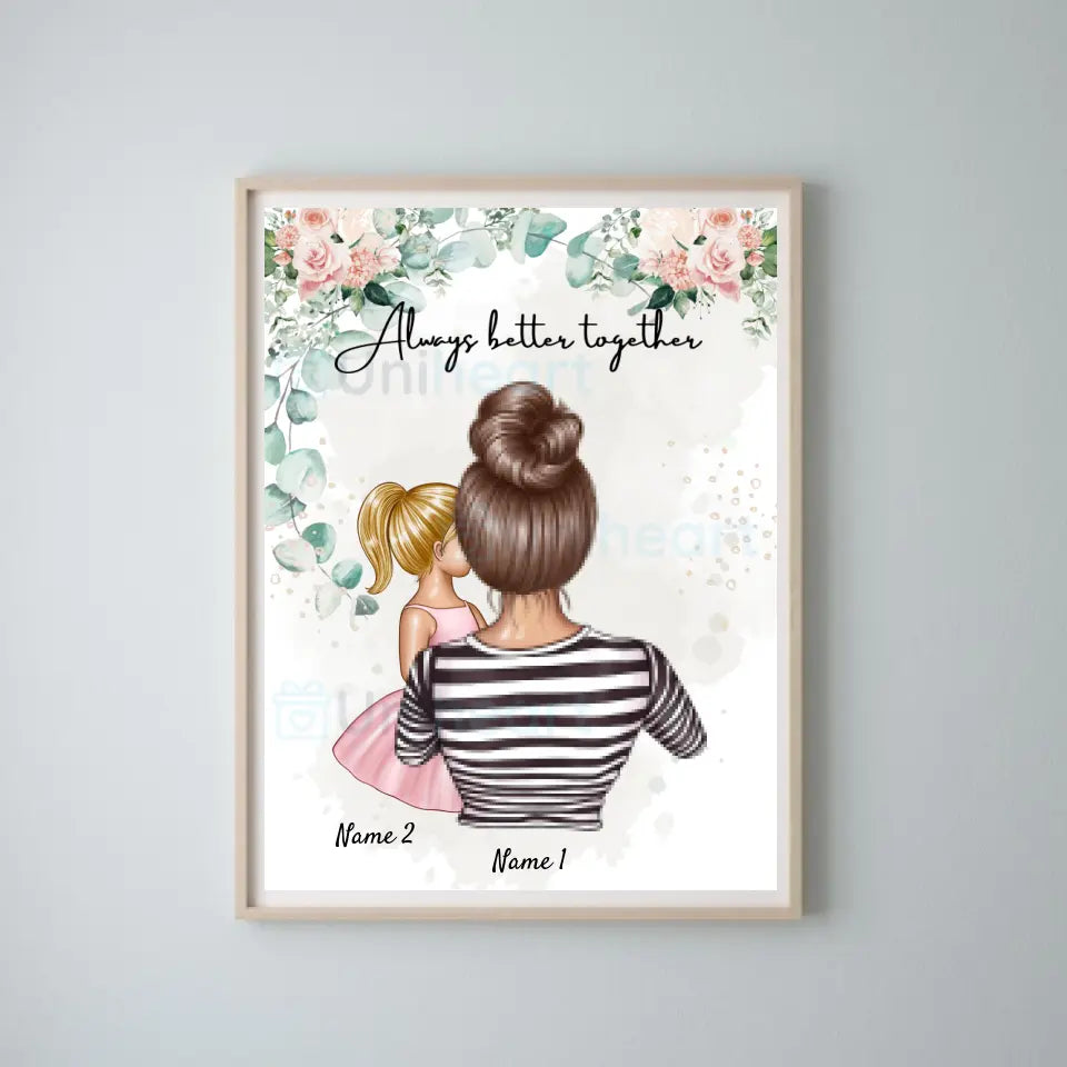 Bästa mamma - Personaliserad Digital bild (Kvinna med 1-4 barn)