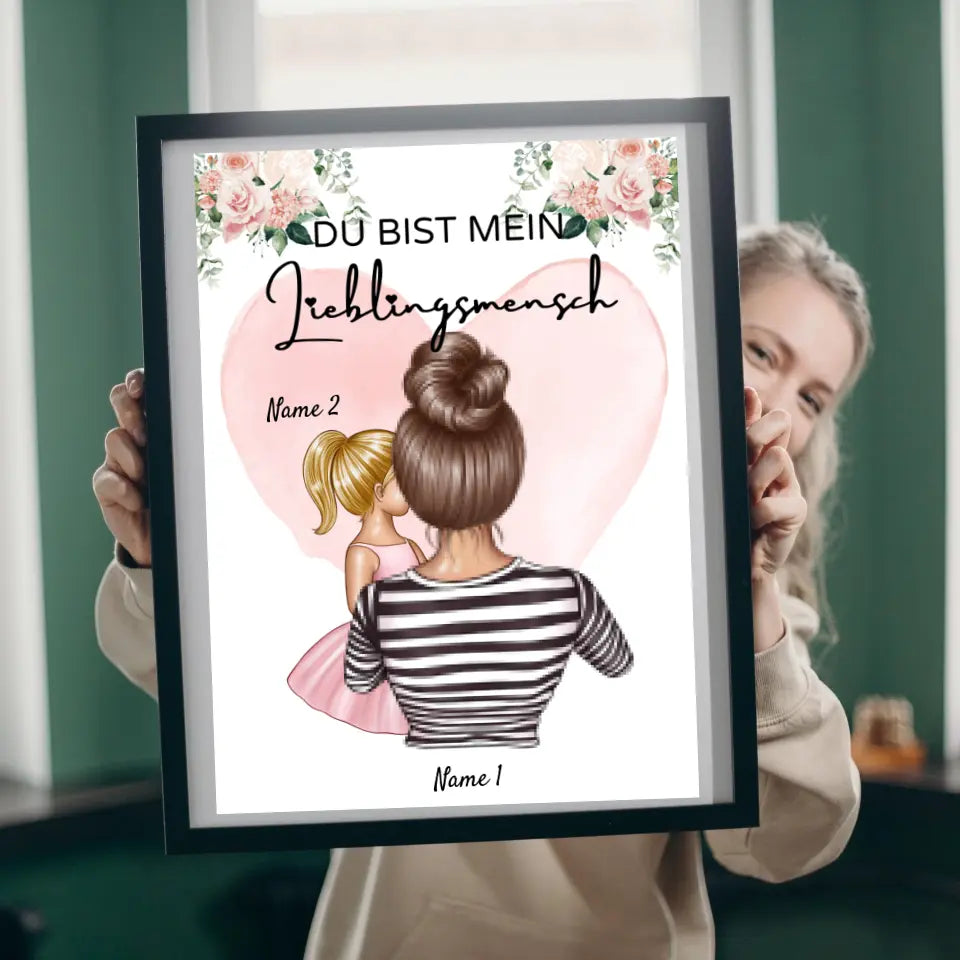 Mamma, min favoritperson - Personlig duk (mamma med 1-4 barn)