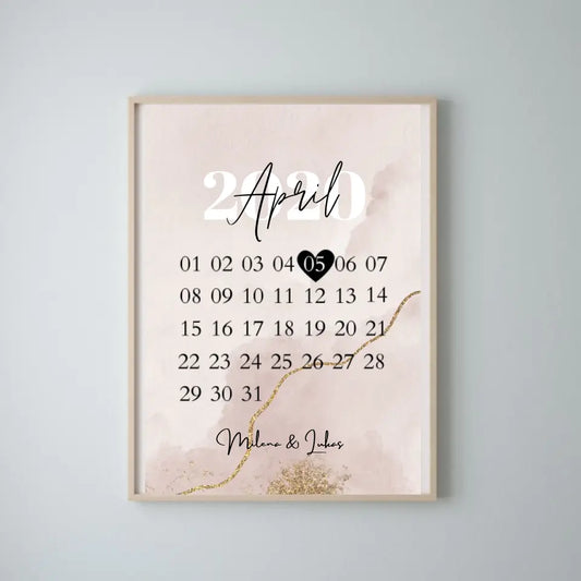 "Vår dag" Personlig poster för årsdag, bröllopsdag, jubileum, födelsedag