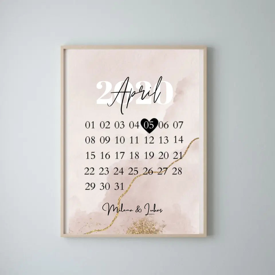 "Vår dag" Personlig poster för årsdag, bröllopsdag, jubileum, födelsedag
