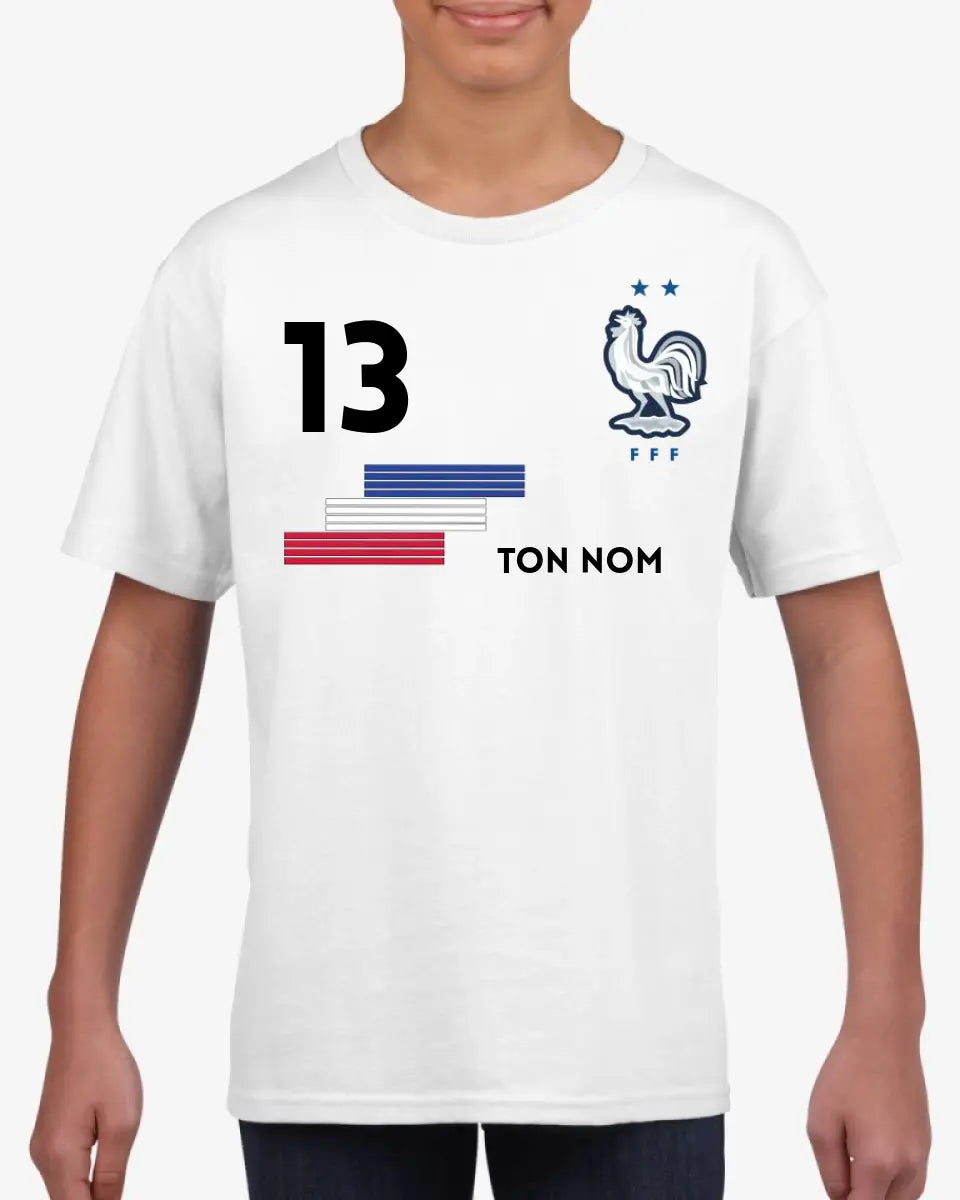 Football France Maillot enfant personnalisé - T-shirt personnalisé pour enfant (100% coton)