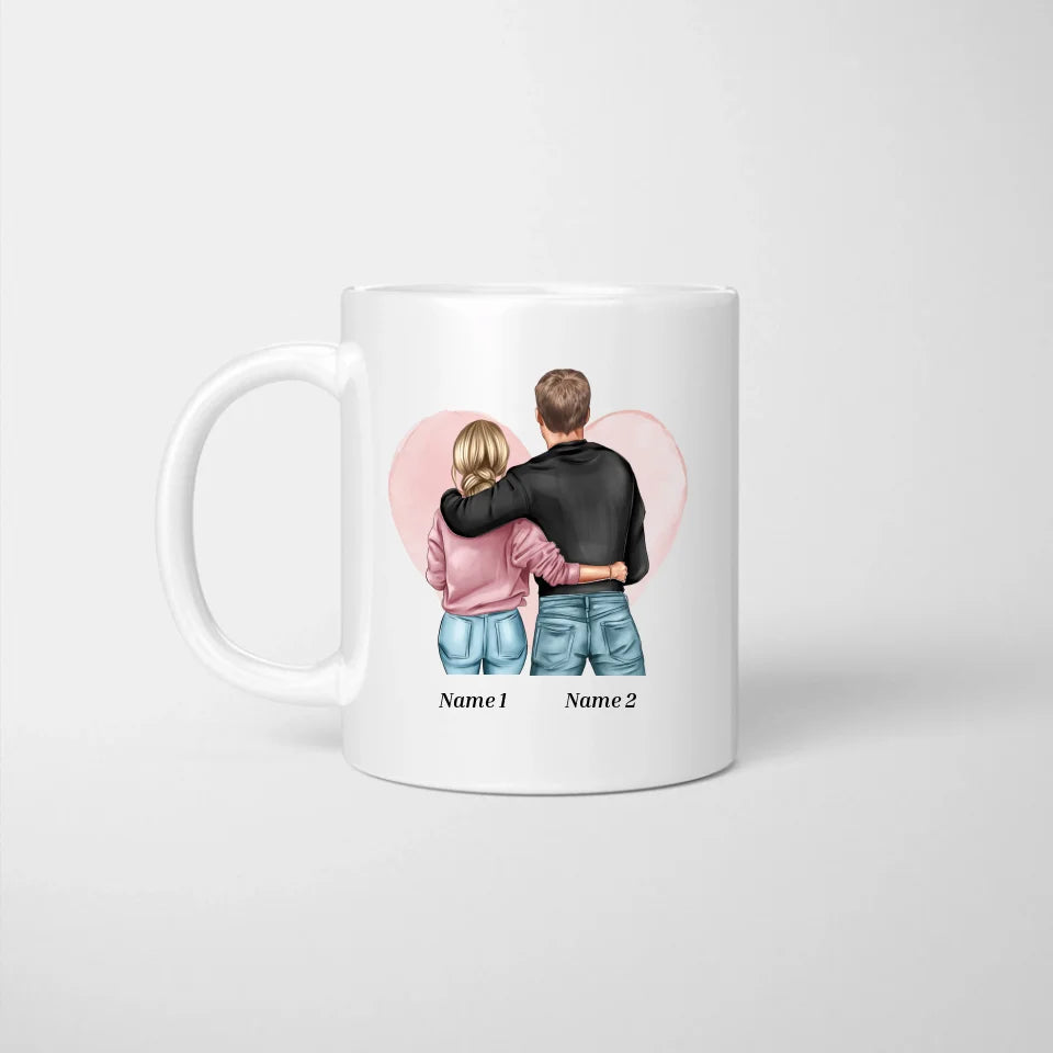 Merak etme AŞKIM - Personalisierte Pärchen-Tasse