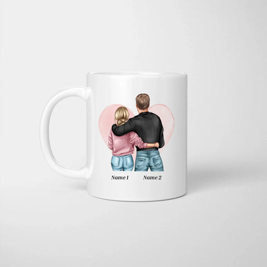 Merak etme AŞKIM - Personalisierte Pärchen-Tasse