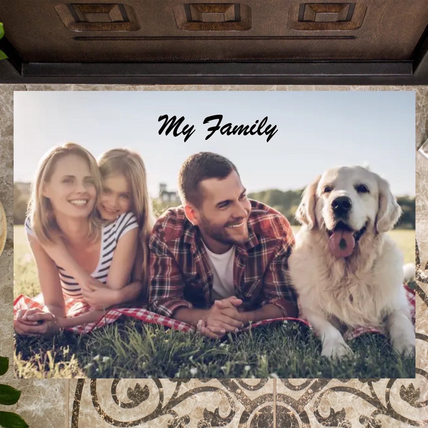Personalisierte Foto Familien Fußmatte (eigenes Bild hochladen)