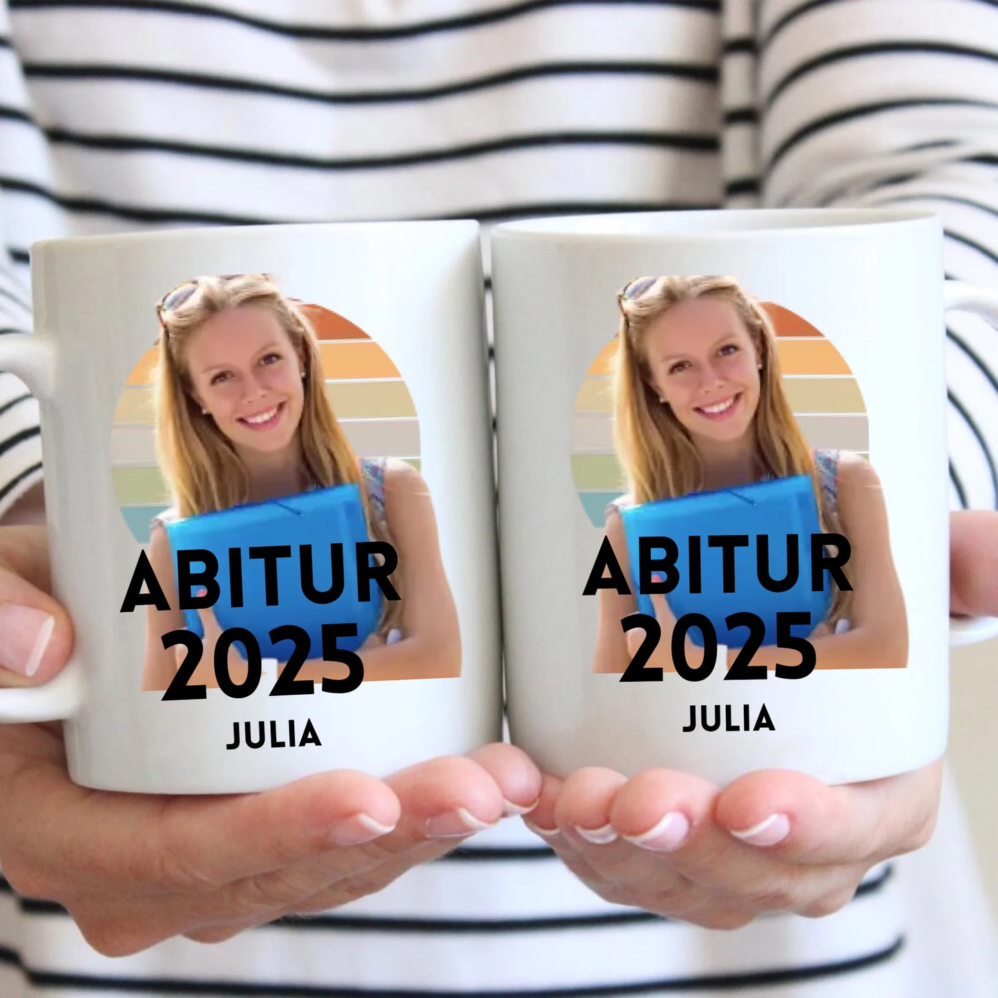 Abschluss Foto Tasse 2025 - Eigenes Bild hochladen, Personalisierte Tasse Abitur, Studium, Bachelor, Master, Ausbildung, Realschule, Examen