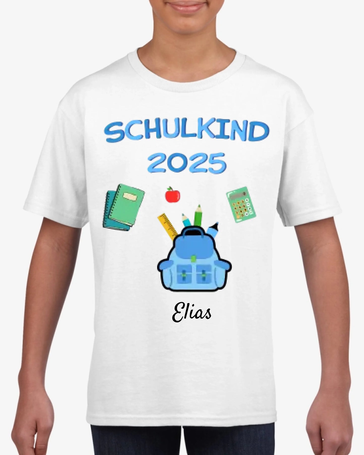 Schulkind 2025 - Personalisiertes T-Shirt für Kinder zur Einschulung (100% Baumwolle)