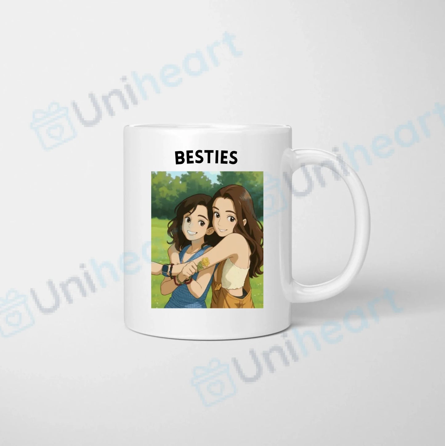 Personalisierte Foto-Tasse Besties (Verwandelt eure Bilder in eine Anime-Zeichnung)