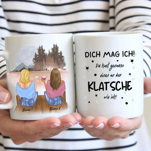 Genauso einen an der KLATSCHE - Personalisierte Tasse für Freundinnen, Kolleginnen, Geschwister (2-4 Personen)