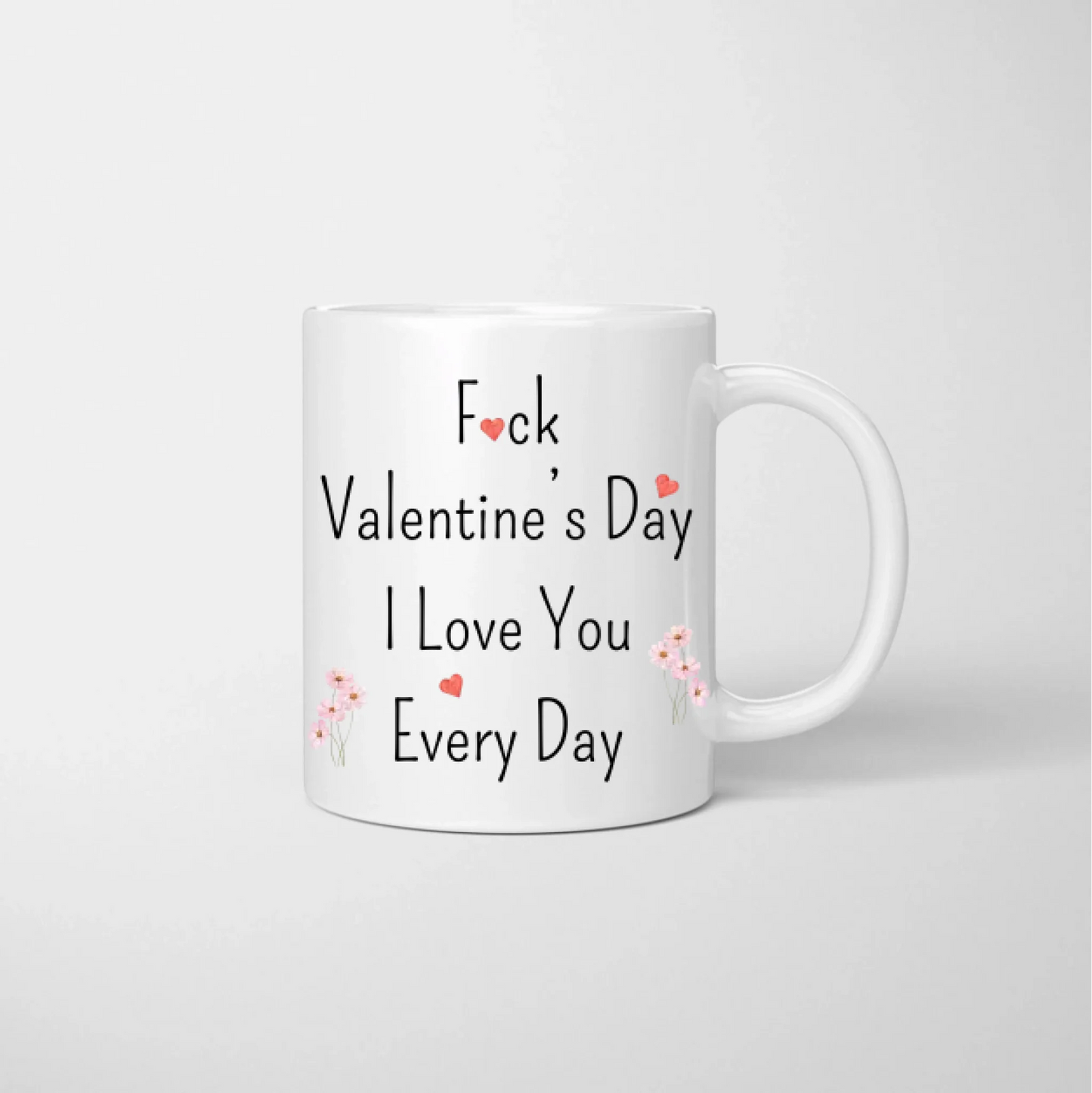 F Valentine's Day - Gepersonaliseerde Valentijnsdagmok voor je partner, partner, koppelmok