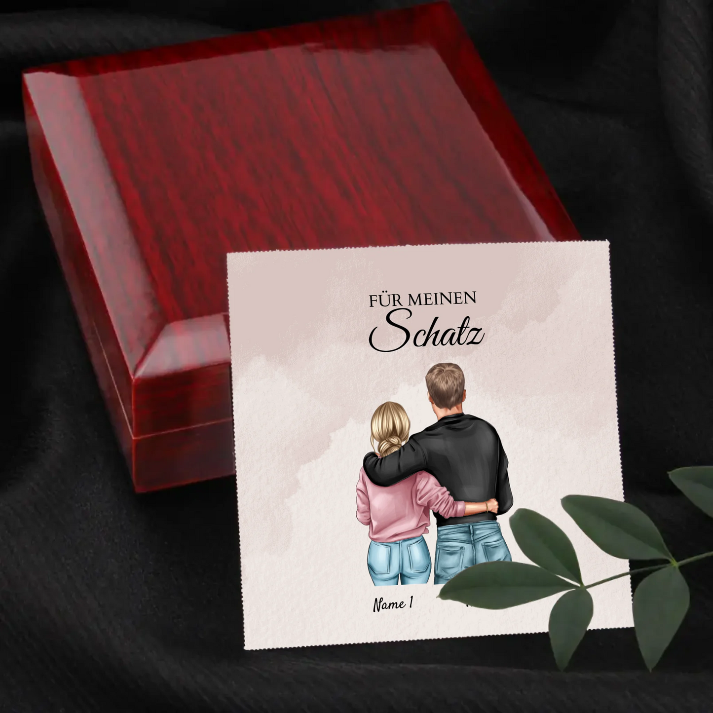 Forever Love "Bästa paret" - Halsband med hjärthänge och personligt kort