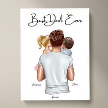 Ladda upp bild till gallerivisning, Bästa pappa - Personaliserad Poster (Far med barn)
