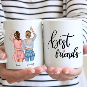 Best Friends Cheers - personligt krus (til venner og søstre) 