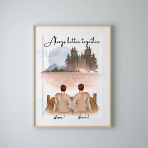 Bästa paret män - Personaliserad Poster