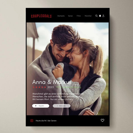 Poster med omslag till Couplegoals-serien - personlig Netflix-filmaffisch (fotoposter)