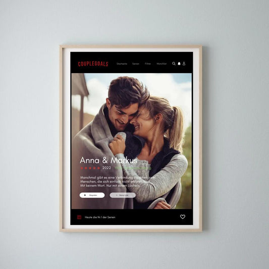 Poster med omslag till Couplegoals-serien - personlig Netflix-filmaffisch (fotoposter)