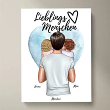 Ladda upp bild till gallerivisning, Papa, mein Lieblingsmensch - Personalisiertes Poster (Vater mit 1-4 Kindern)
