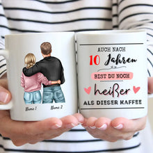 Ladda upp bild till gallerivisning, Heisser als Kaffee - Personalisierte Tasse für Pärchen, Jahrestag, Hochzeitstag
