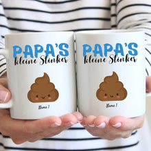 Ladda upp bild till gallerivisning, Papa&#39;s kleine Stinker - Personalisierte Tasse für Papa/Vater mit Kinder
