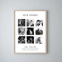 Ladda upp bild till gallerivisning, &quot;Vår historia&quot; Personligt fotocollage för par, din partner
