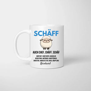 Schäff, Boss, Chhäff, Schäf - Personligt krus til chefen, supervisor, leder, teamleder, manager 
