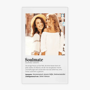 Soulmate Definition Personligt akrylglasbillede til veninder, søskende, par