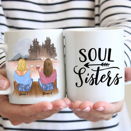 Definition Bästa vänner - Personlig mugg med texten (2-4 personer)