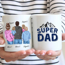 Ladda upp bild till gallerivisning, Super dad - Mug personnalisé (1-4 enfants, adolescents)

