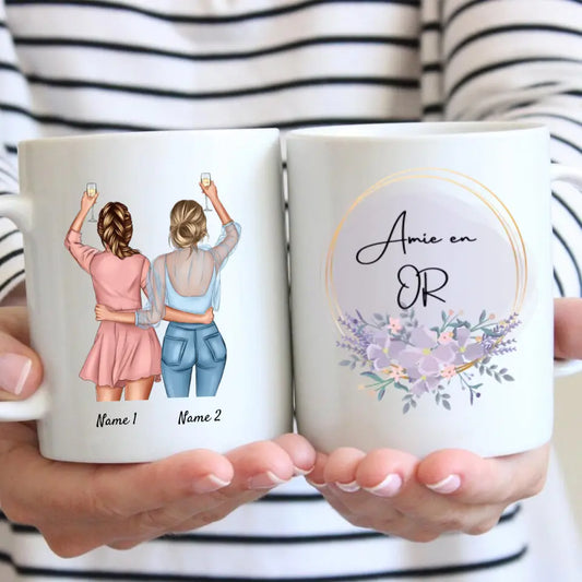 Meilleures amies Cheers - Mug personnalisé (Pour les amies et les sœurs)