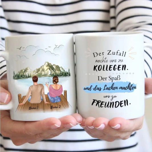 Meilleurs collègues, homme & femme - Mug personnalisé (2-3 personnes)